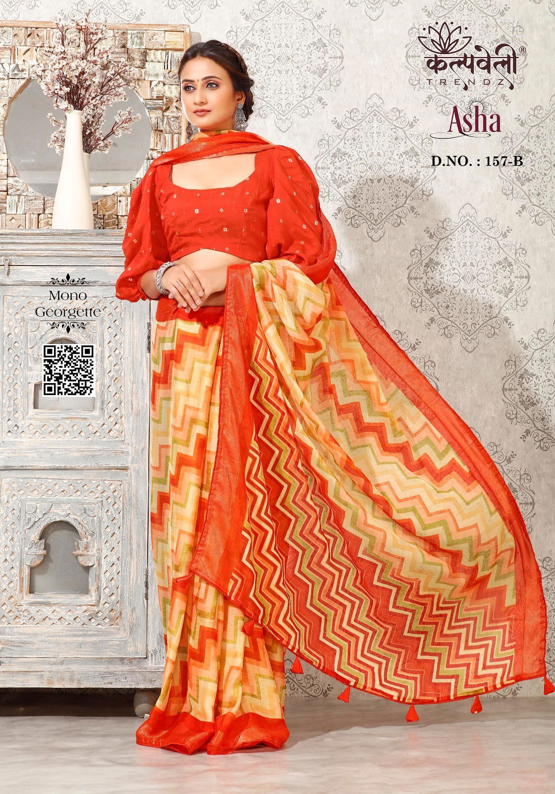 Asha 157 Daily Wear Mono Chiffon Printed Sarees Wholesale Shop In Surat